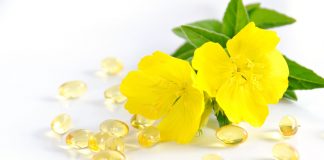 evening primrose and capsules