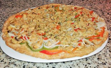 Receta de pizza integral con harina de espelta